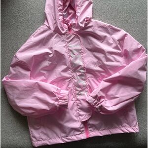 NWOT Justice girls pink windbreaker zip up jacket - Size M (10)